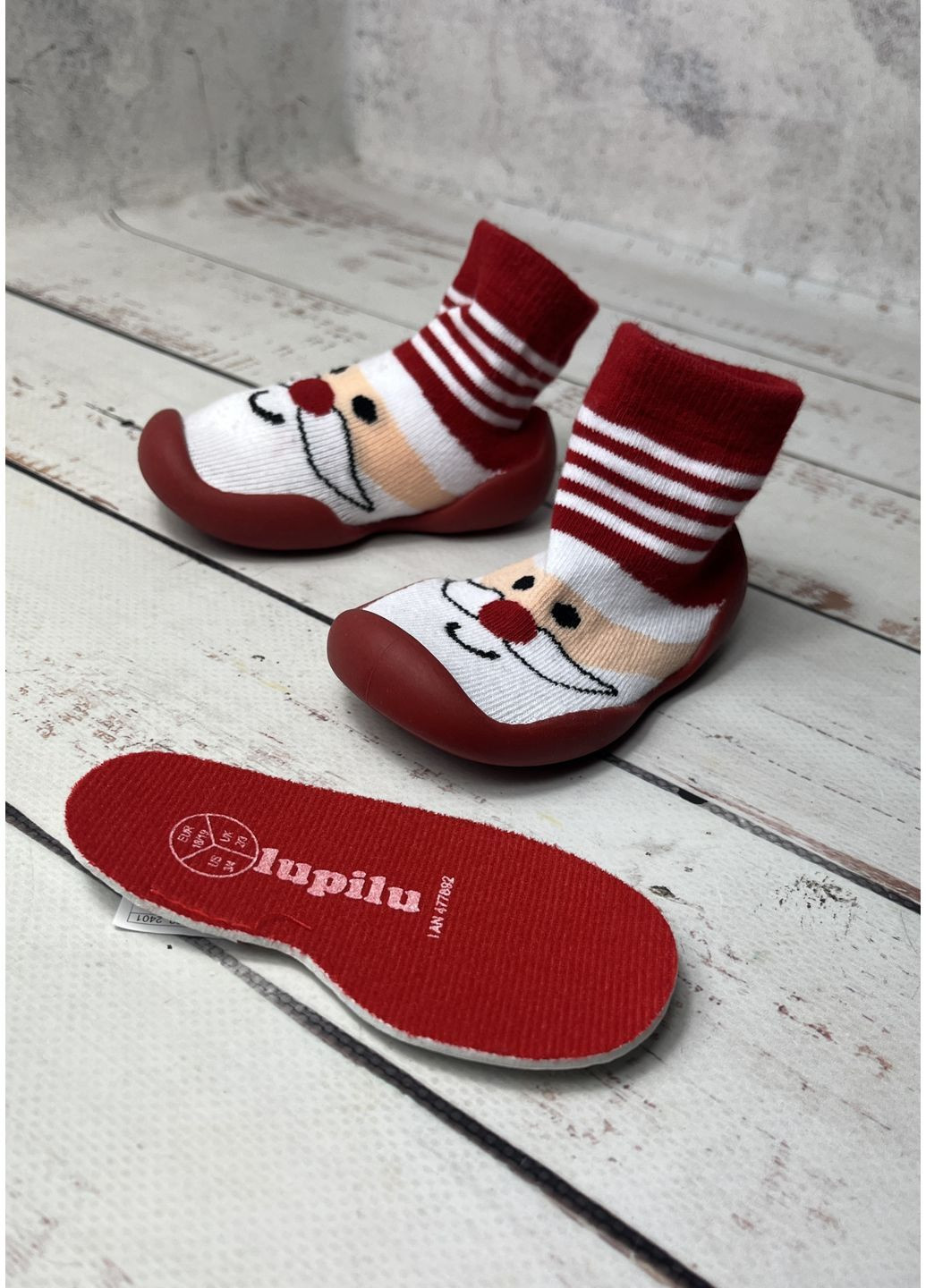 Капці-шкарпетки дитячі Червоний (244) Lupilu (364927101)