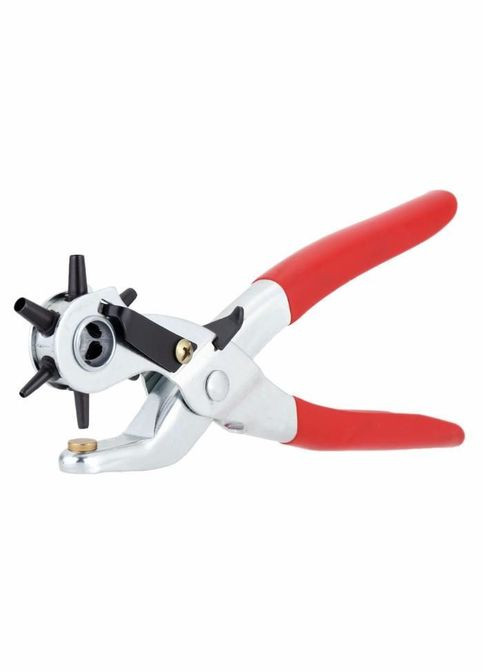 Револьверний пробійник 2-4.5 мм, Дирокол-пробійник револьверний, пробійник для шкіри, картону отвори 2-4.5 мм, червоний XJXN (327368257)