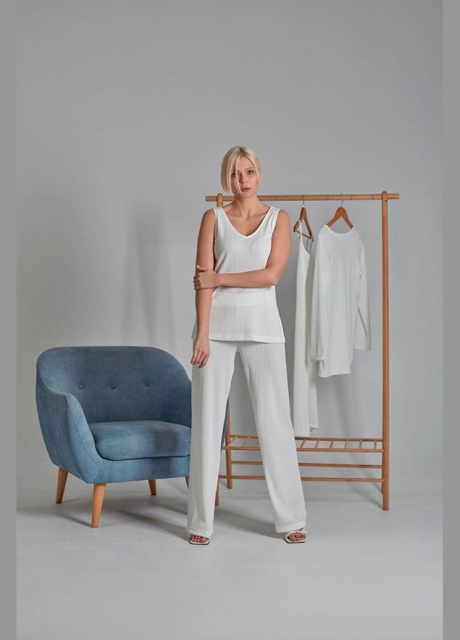 Женский удлиненный топ из трикотажа в рубчик (1785) Triko Bakh (334710763)