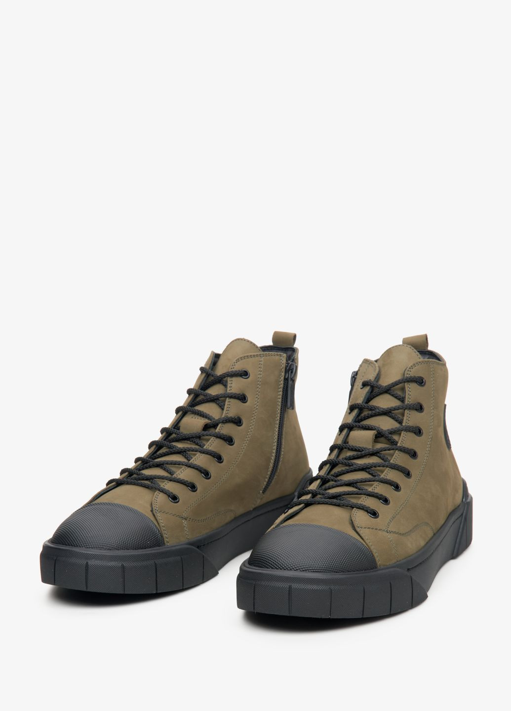 Зеленые зимние ботинки, цвет зеленый Estro