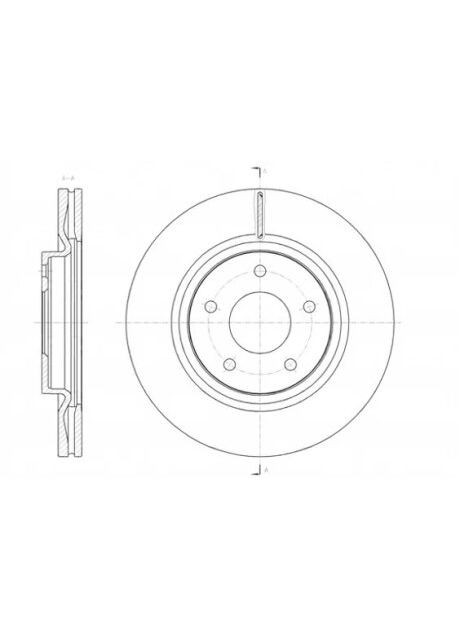 Диск тормозной передний NISSAN JUKE 1.6DIG-T 2010-61580.10 Remsa (366168272)