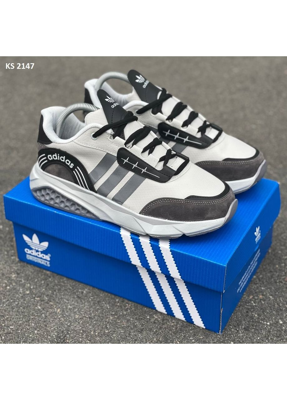 Серые демисезонные кроссовки мужские adidas gray адидас No Brand