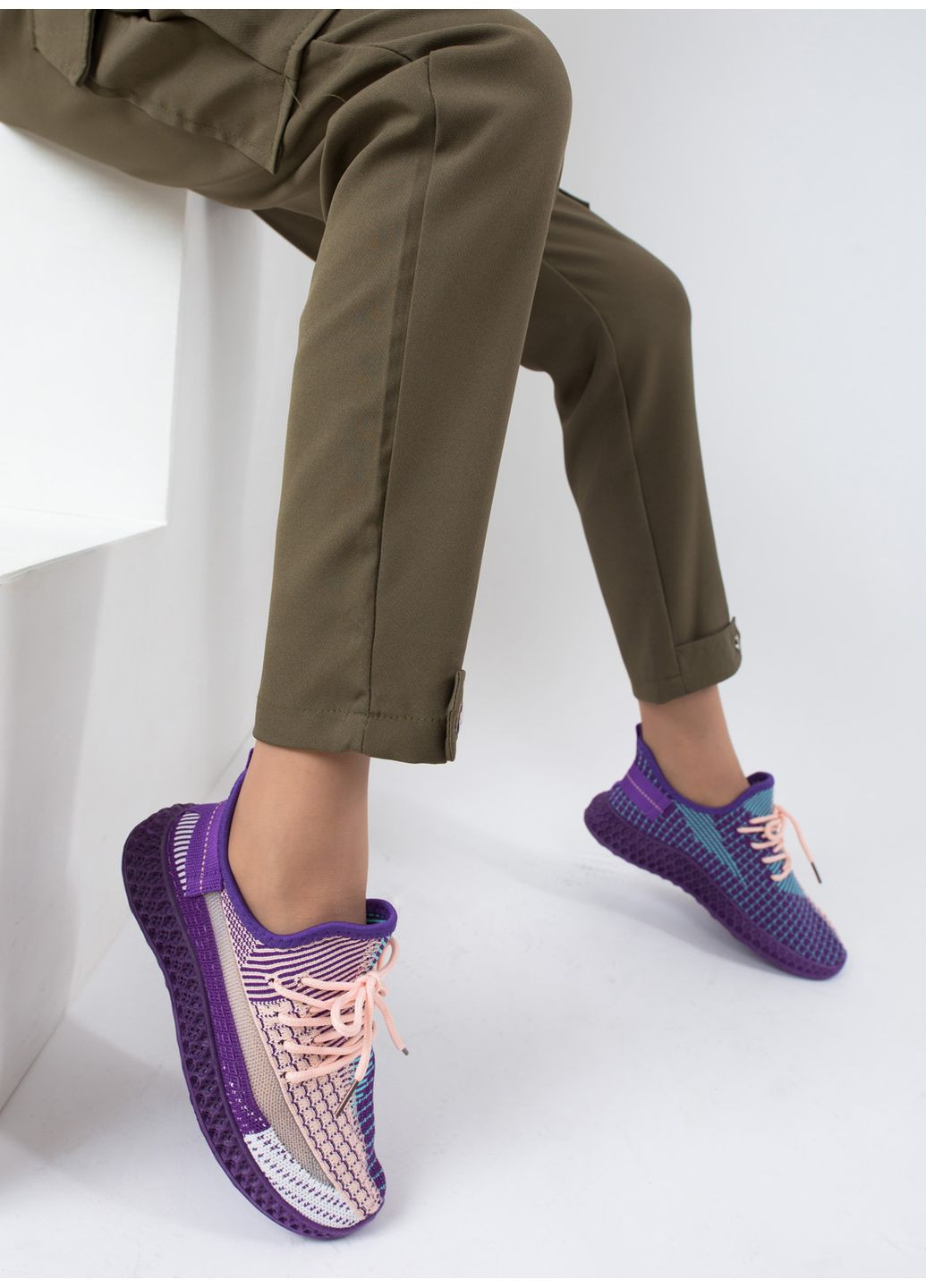 Кросівки жіночі Meitesi фіолетові демісезони (355971856)