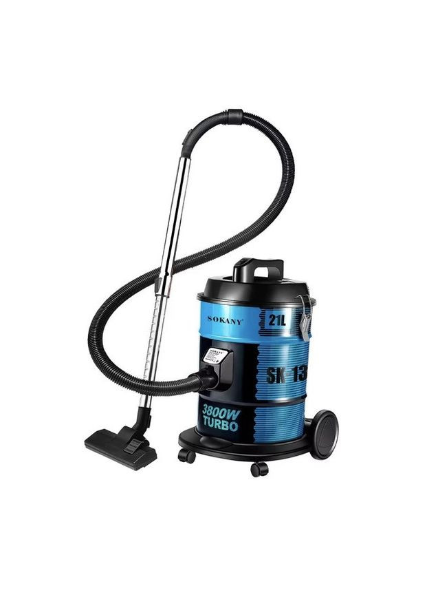 Циклонный профессиональный мощный вакуумный пылесос SK-13021, мешок 21л 3800Вт сухая уборка Синий Sokany (325816867)