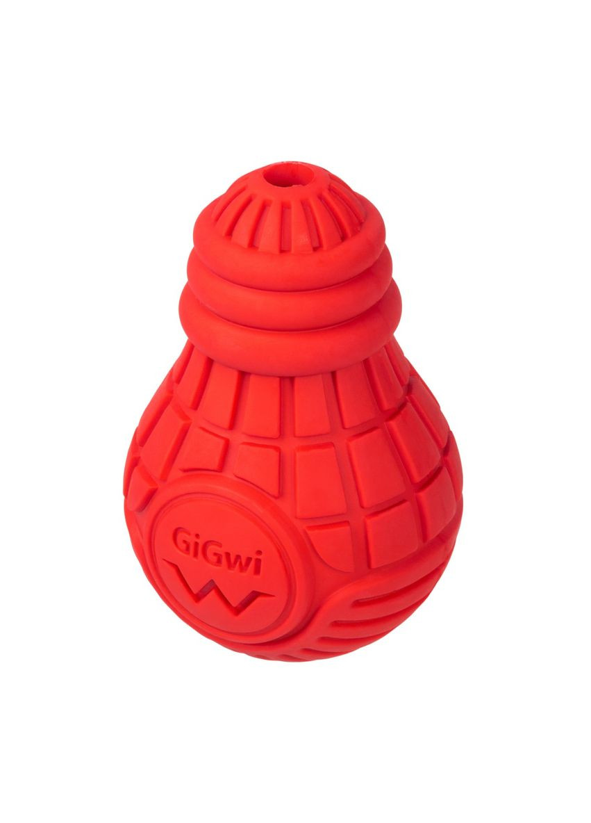Игрушка для собак Лампочка резиновая Bulb Rubber M 11 х 7 см Красная (2337) GiGwi (279571975)
