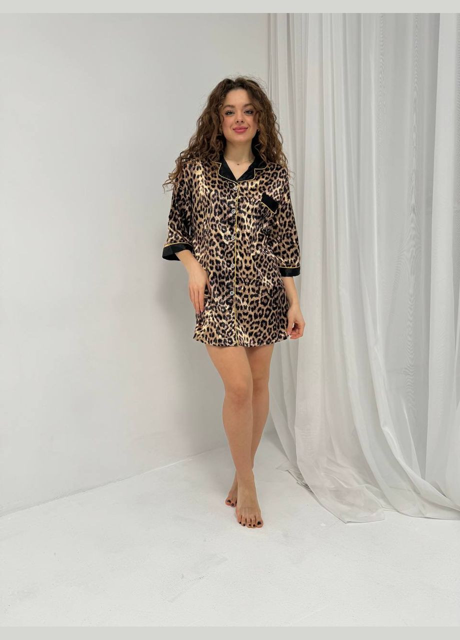 Жіноча нічна сорочка леопард No Brand (283299578)