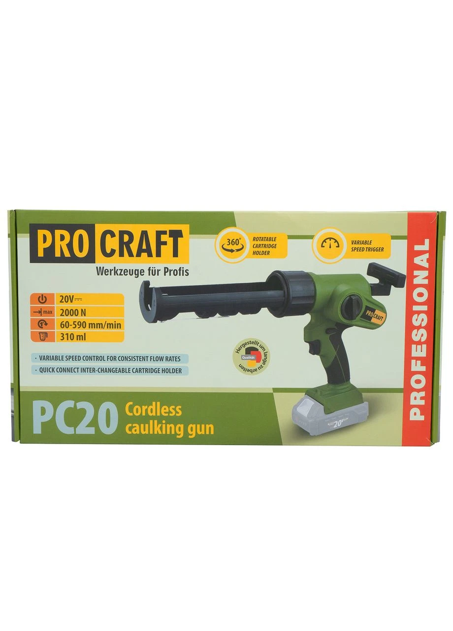 Акумуляторний пістолет для герметика PC20 (Без АКБ та ЗП) ProCraft (344468769)