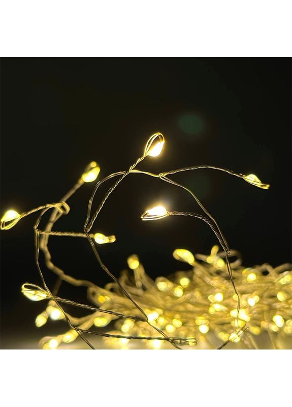 Светодиодная гирлянда Роса ali-702623591322 теплый свет USB с пультом декоративная 12 м 400 led 10шт Lesko (371478641)