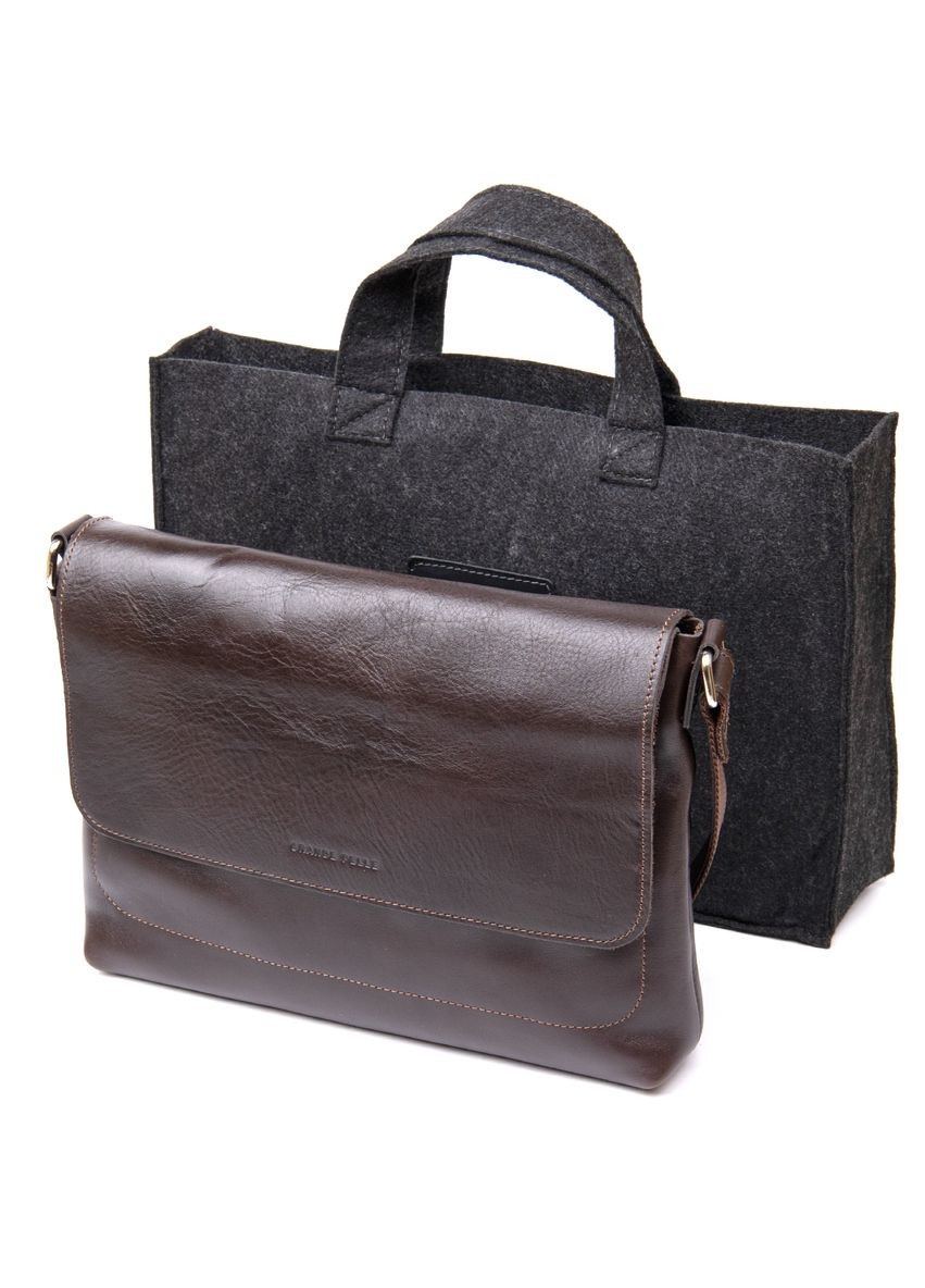 Шкіряна чоловіча сумка 11430 Grande Pelle (331913437)