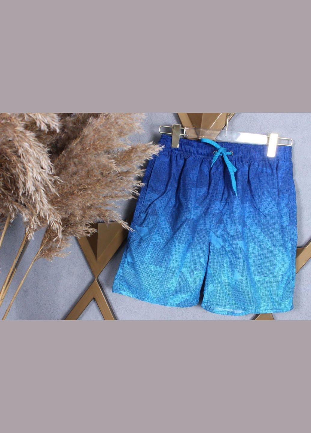 Фабричные шорты-баталы для мужчин JD-2390 Голубой, 3Xl Sofia (268025172)