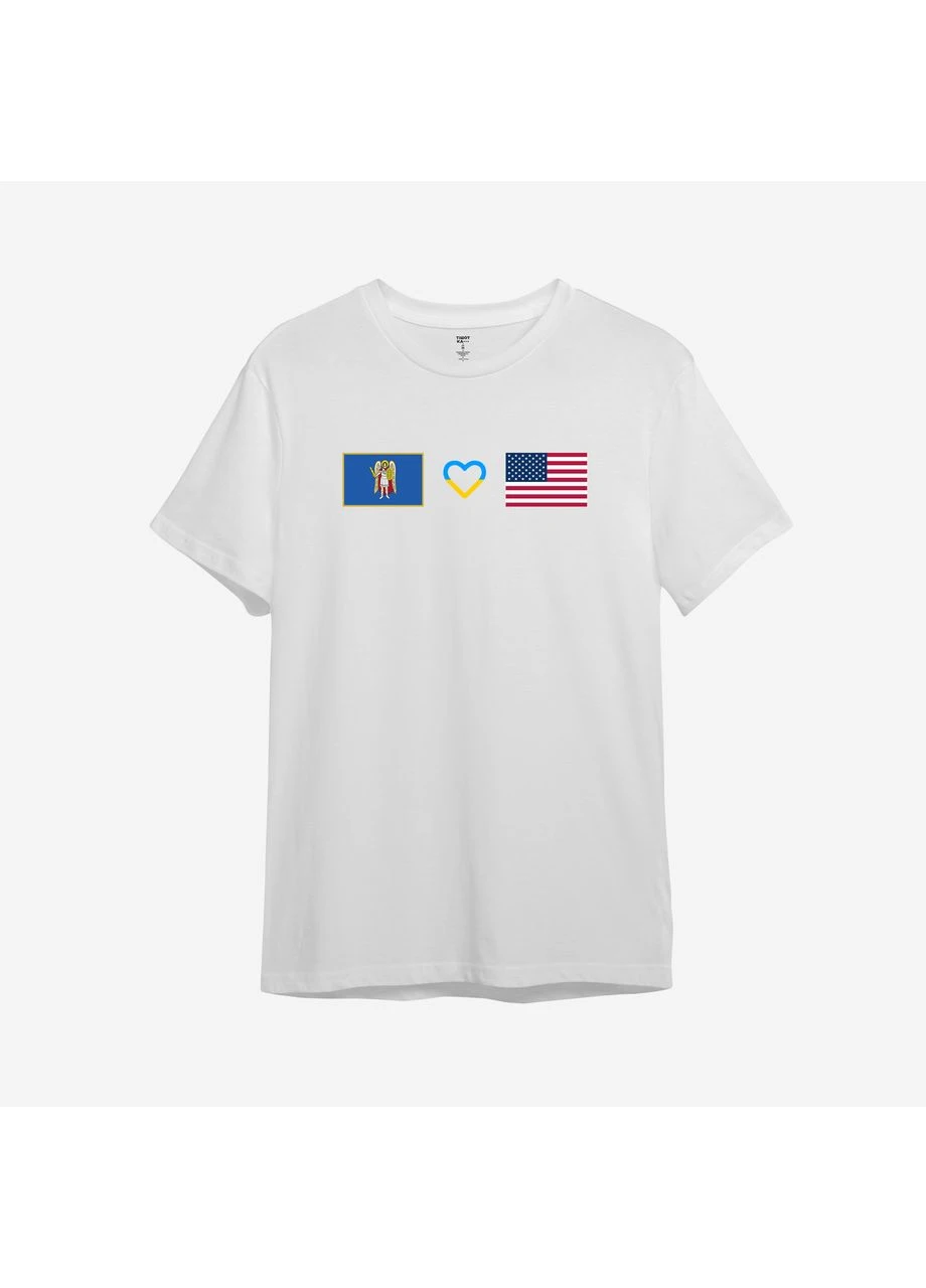 Футболка оверсайз з принтом "Kyiv residents love America" (109222400622) ТiШОТКА - (375915096)