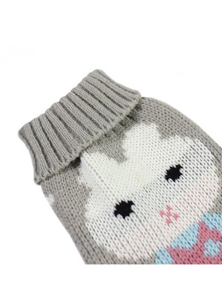 Вязаный акриловый свитер для котов и кошек Pet Style "Серый заец" XL No Brand - (323236835)