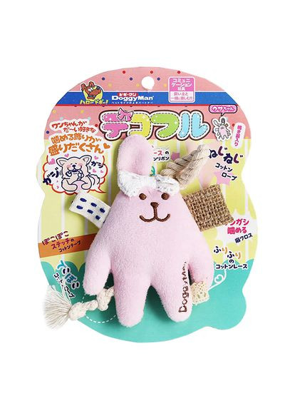 Fully Decorated Rabbit ДОГГИМЭН КРОЛИК С ДЕКОРОМ мягкая игрушка с пищалкой для собак, розовый (4976555857139) DoggyMan (345559951)