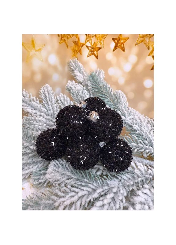 Елочные шары «Ежик» 40 мм элегантный праздничный набор 8 шт No Brand (362666695)