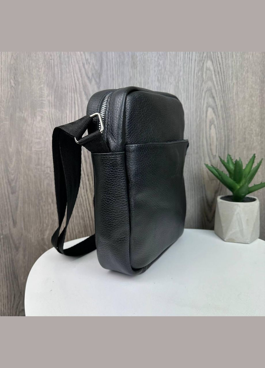 Мужская сумка планшетка с тиснением черная No Brand (301212281)