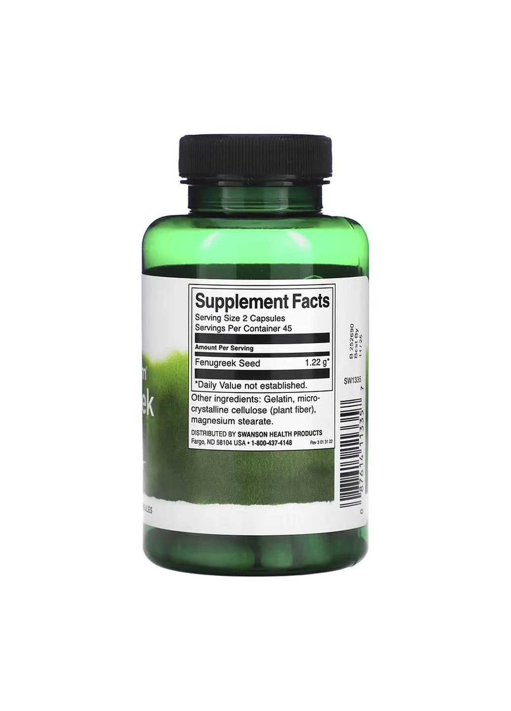 Fenugreek Seed 610mg 90 cap Swanson (371645737)