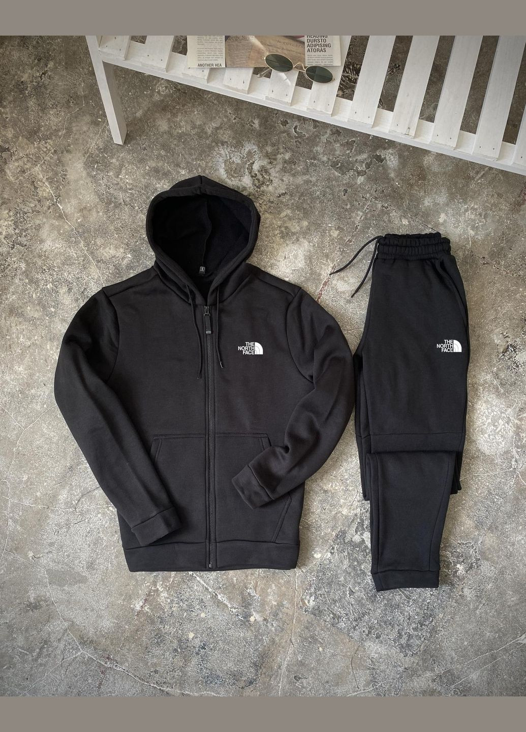 Чорна демісезонна 3 в 1 куртка зимова + кофта на змійці + штани комплект до -25℃ No Brand