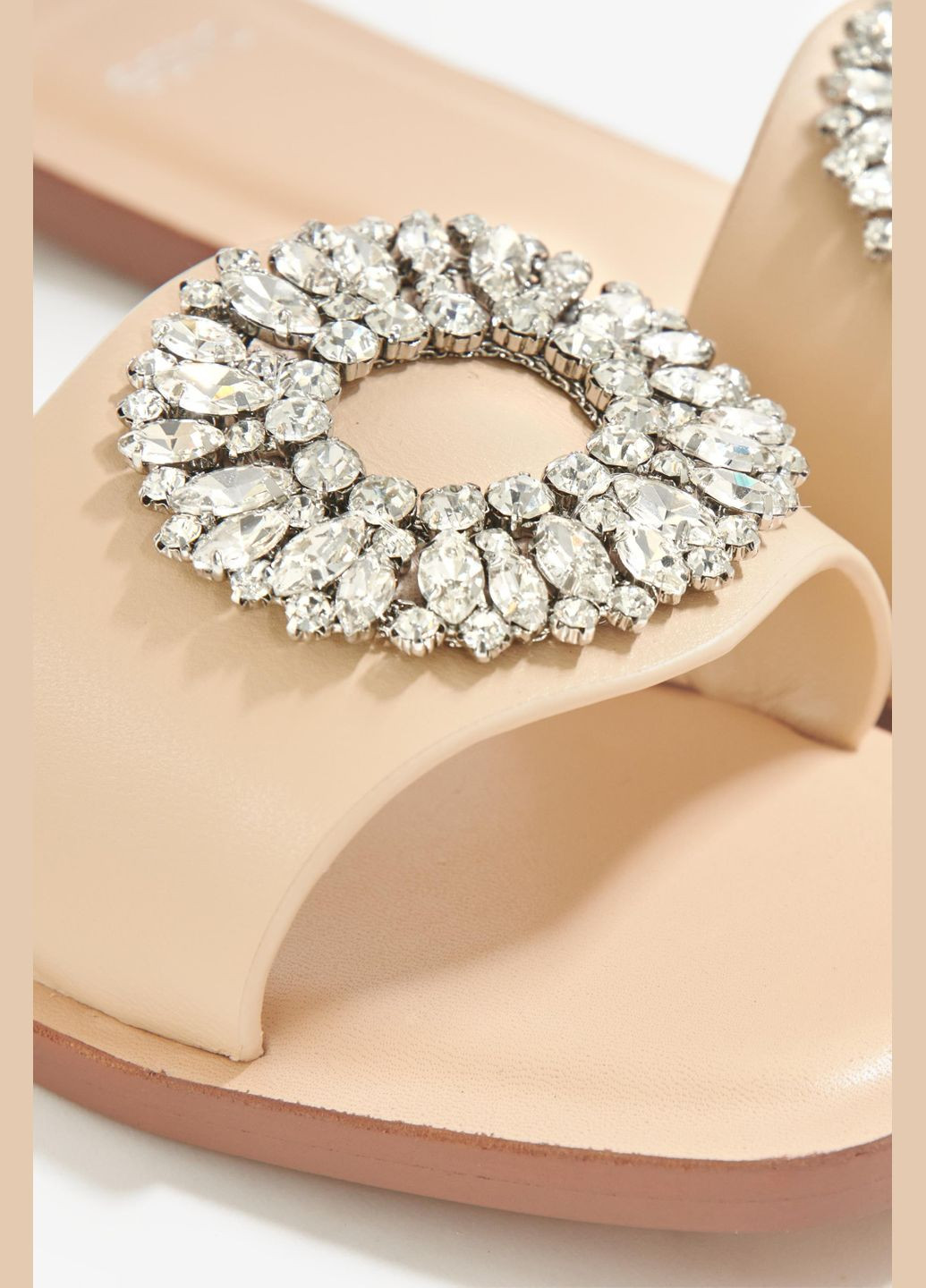 Бежевые шлепанцы, цвет бежевый Estro