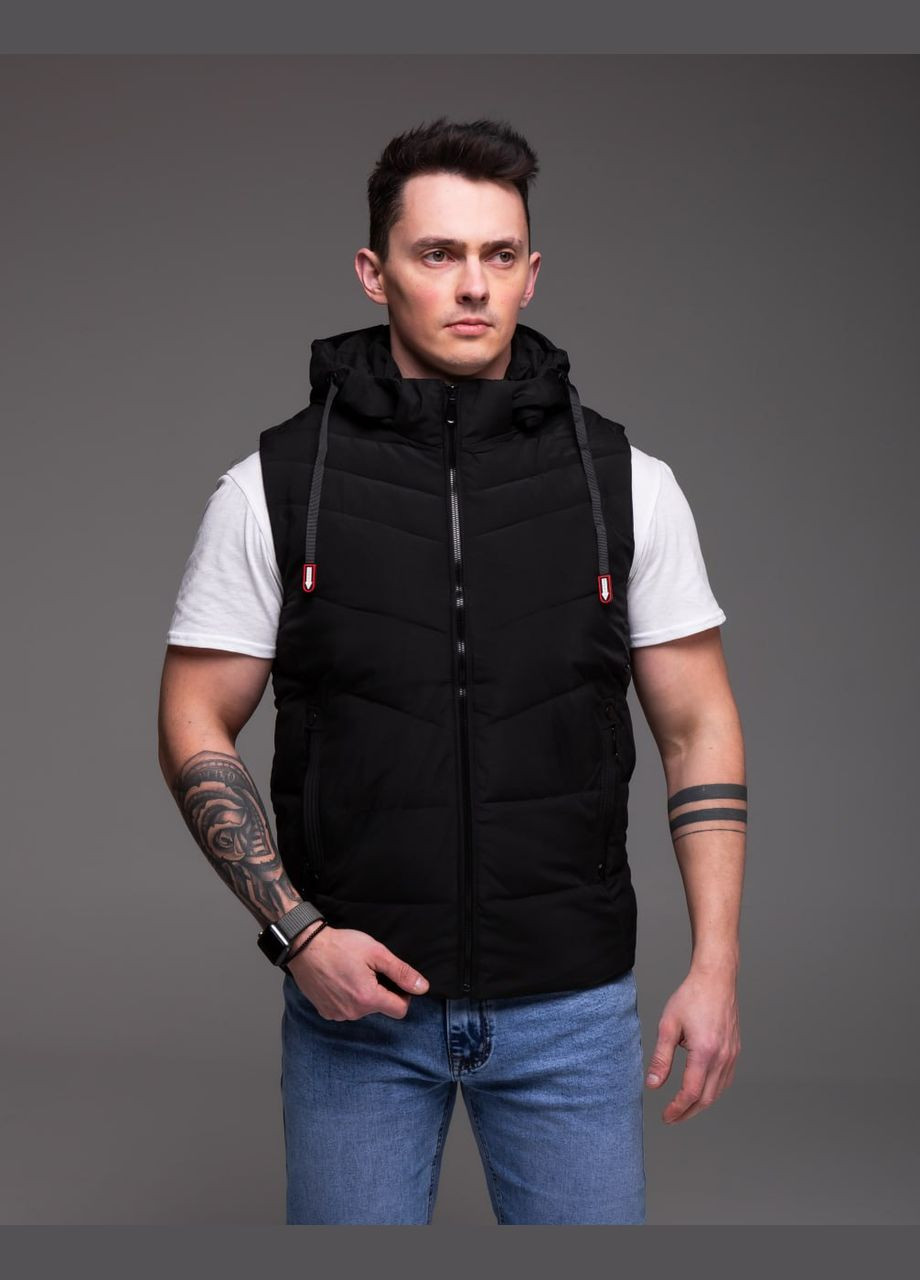 Утеплений матовий жилет зі знімним капюшоном Vakko (323444762)