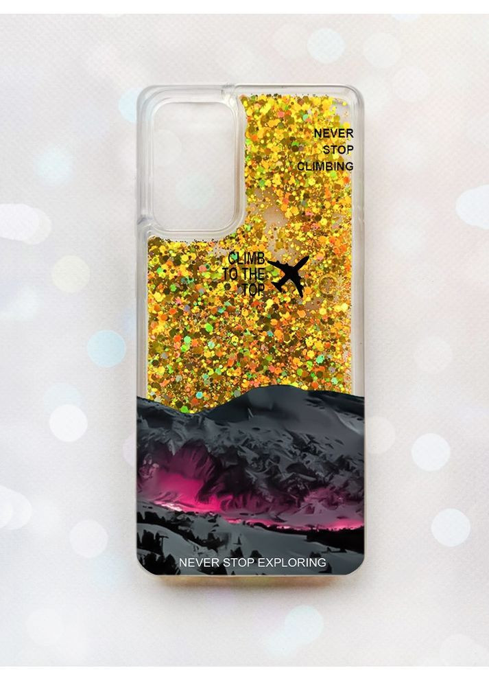 Чохол з плаваючими золотими блискітками на Samsung Galaxy A52 (A525) Піднімись на вершину (принт 419) Creative (370169833)