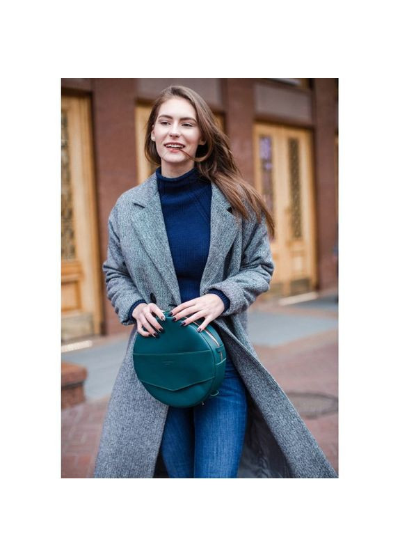 Сумка рюкзак женский кожаный Maxi зеленая BlankNote (301871652)