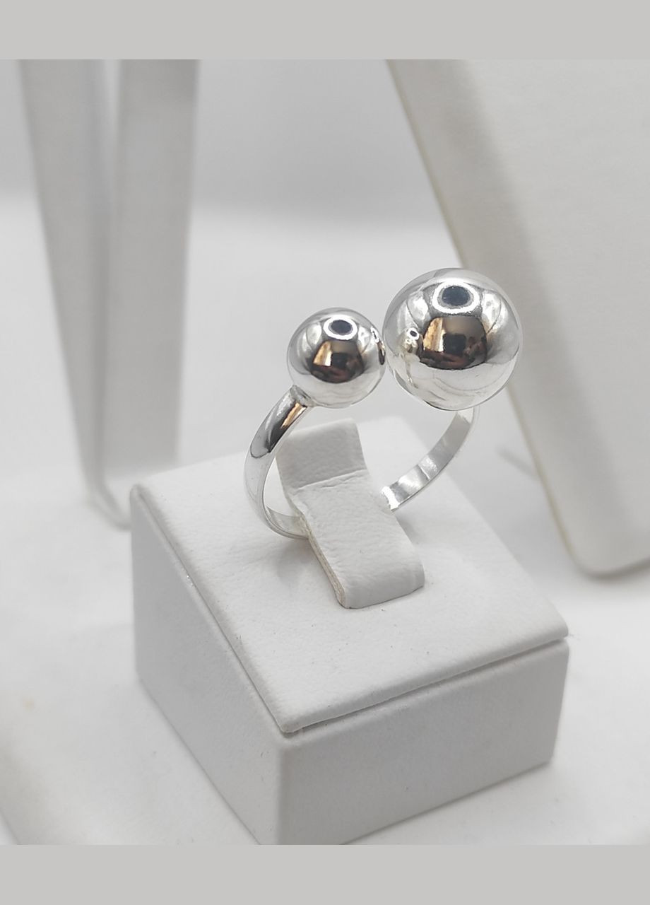 Срібне жіноче кільце "Кульки" Shiny ш1е No Brand (332621518)