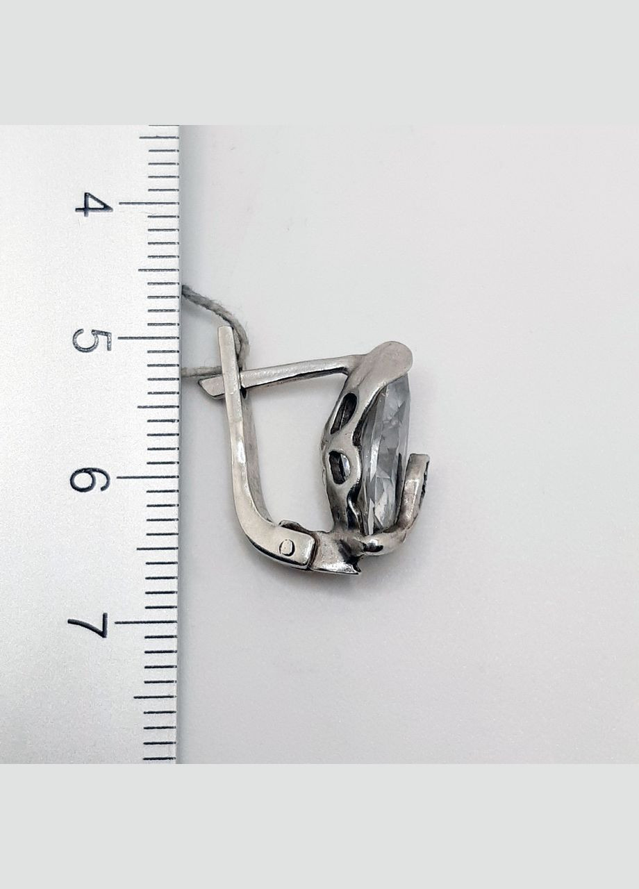 Сережки срібло 925° 5,35г. з цирконами маркіз () Сапфір 22С120 (306432407)