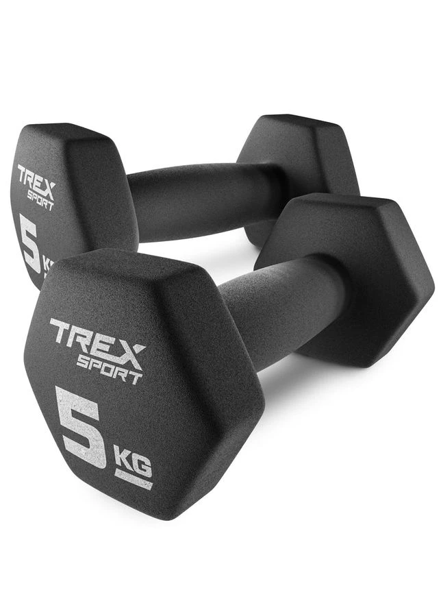 Гантели для фитнеса неопреновые TX-050VD 2x5кг TREX Sport (373282311)
