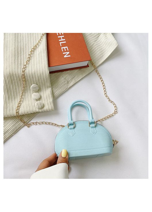 Детская маленькая сумка 10447 кросс-боди на цепочке голубая No Brand (314455206)