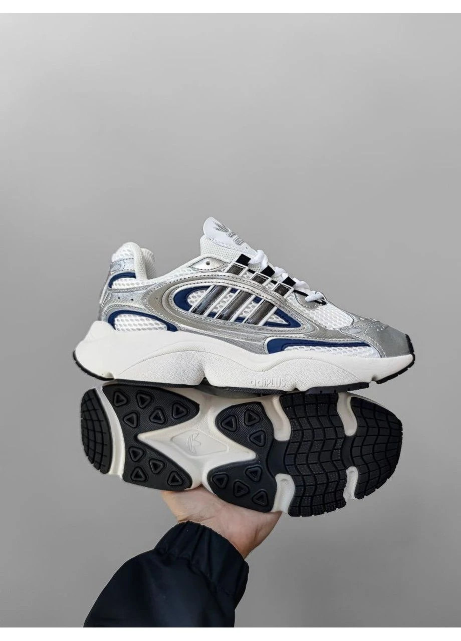 Серые демисезонные кроссовки мужские adidas ozmillen silver/blue адидас озмилен серые No Brand