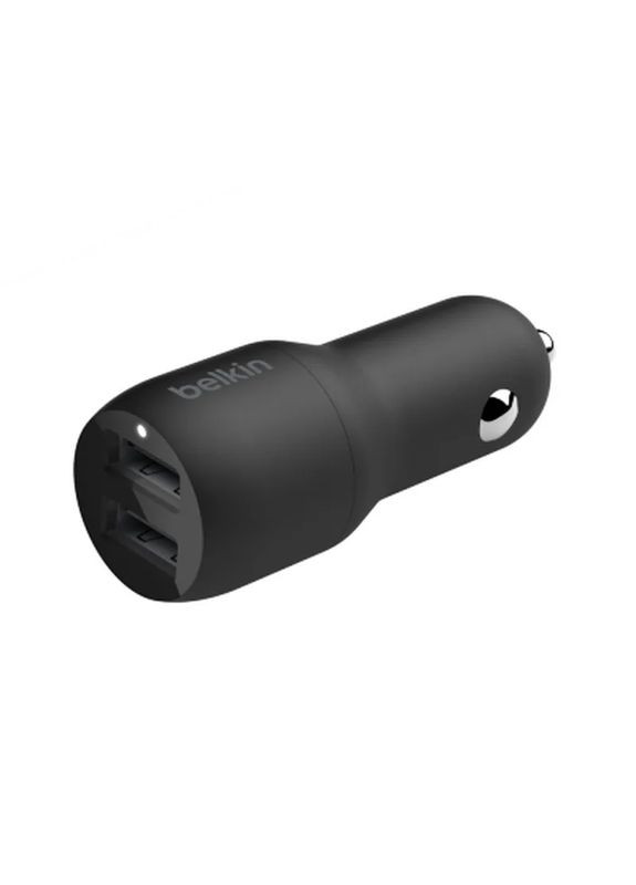 Автомобильное зарядное устройство Car Charger (24W) Dual USB-A, USB-A - Lightning, 1m, black (CCD001BT1MBK) Belkin (399575795)