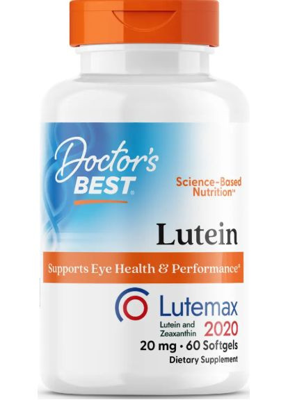 Лютеин для зрения Lutein лютемакс 20 мг 60 капс Doctor's Best (359473097)