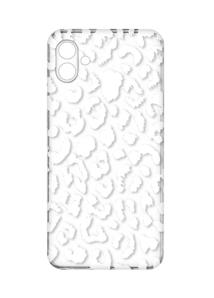 Прозорий чохол на Samsung Galaxy A04e/A042:: Леопардовий принт Білий (принт 375) CASE CONTROL (355389076)