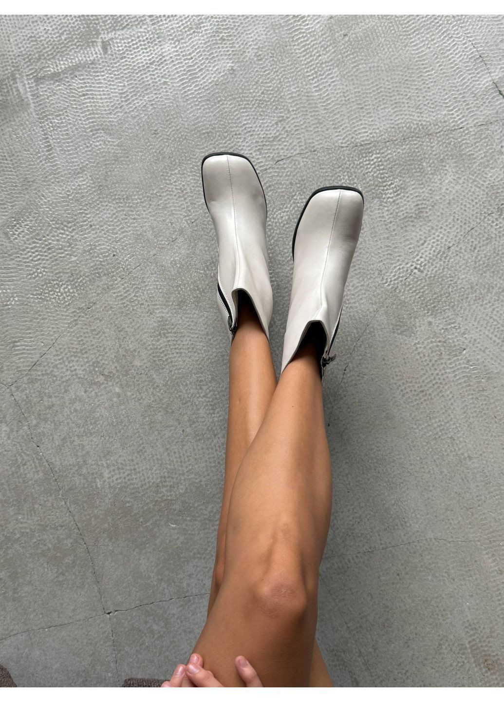 Бежевые зимняя зимние ботильоны No Brand