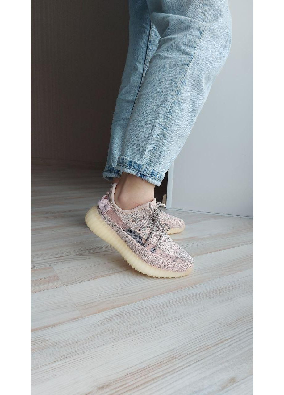 КРОСІВКИ ЖІНОЧІ ADIDAS YEEZY BOOST 350 V2 SYNTH 1 АДІДАС ІЗІ БУСТ No Brand рожеві демісезони (367168245)