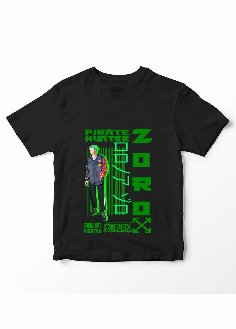 Черная футболка с аниме принтом one piece - 69 No Brand