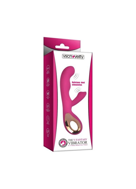 Вибратор двойной VFantasy Slimline Curve Vibrator 18+ Vscnovelty (297366180)