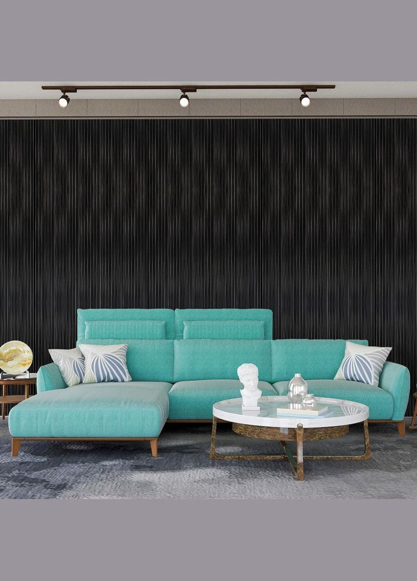 Декоративная PS рейка черная 2900*120*11мм (D) 3DPanda-2148 Sticker Wall (323155046)