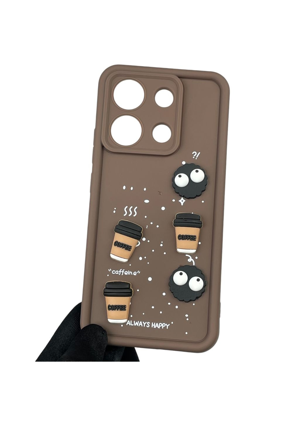 Чехол для Redmi Note 13 4G с 3д рисунком детский женский объемный на сяоми редми нот 13 4г коричневый Xiaomi (366021341)