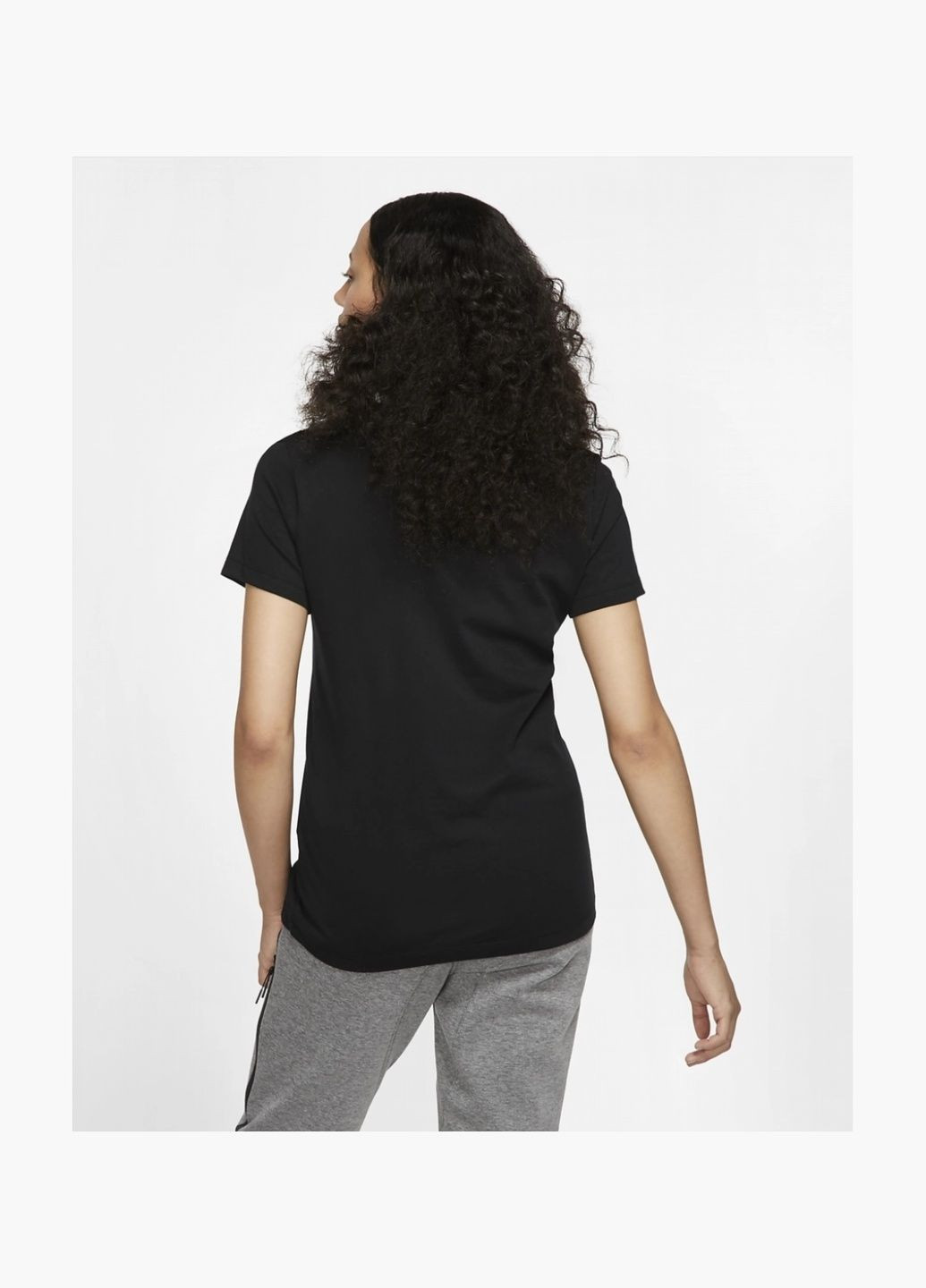 Футболка жіноча W Nsw Tee Essntl Icon Futur Black BV6169-010 Nike - (326783989)