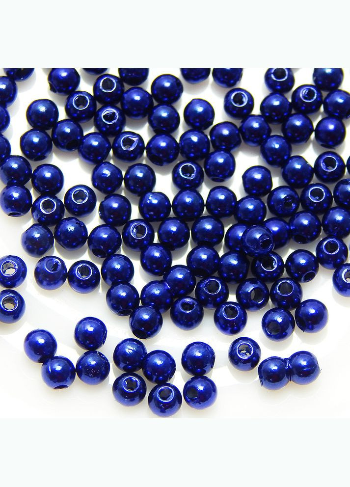 Бусины перламутровые, акриловые, 3 мм, синие, 5 гр No Brand (340485888)