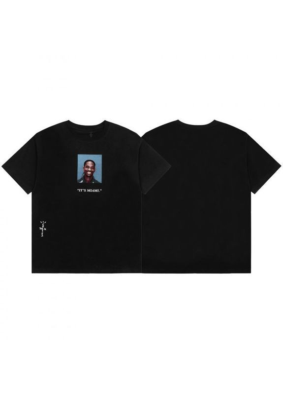 Чорна чоловіча футболка travis scott cactus jack No Brand