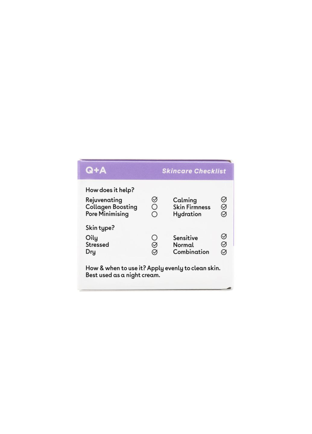 Q+A Нічний крем для обличчя Chamomile Calming Night Cream 50g (A0817) — Крем, Великобританія (316092981)