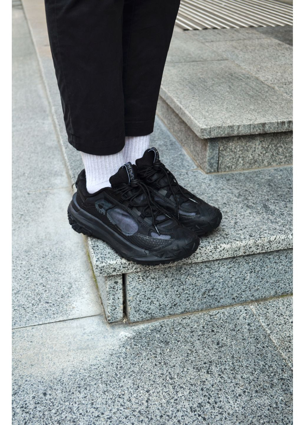 Чорні Осінні кросівки чоловічі nike acg mountain fly 2 black найк асж маунс флай No Brand