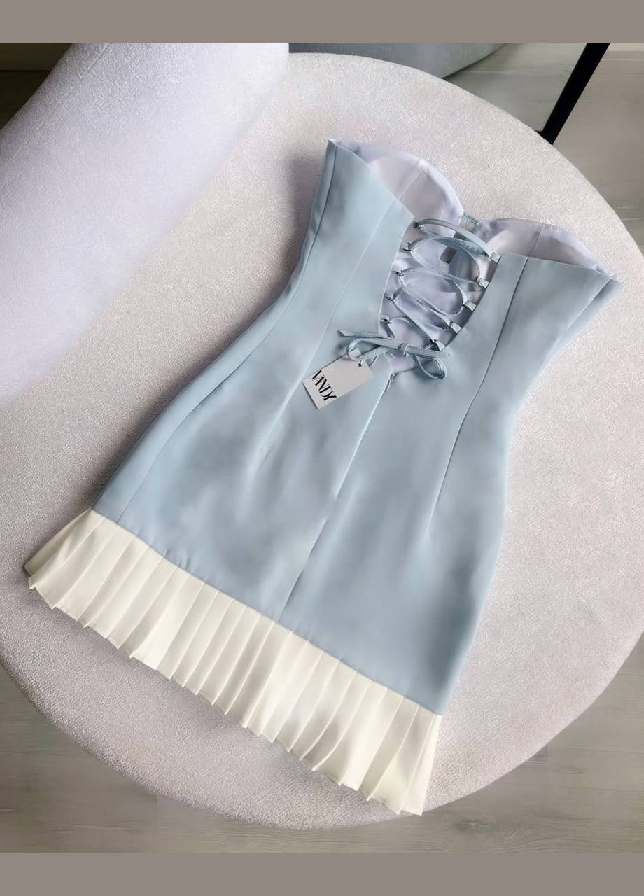 Блакитна повсякденний сукня жіноча Гермес однотонна