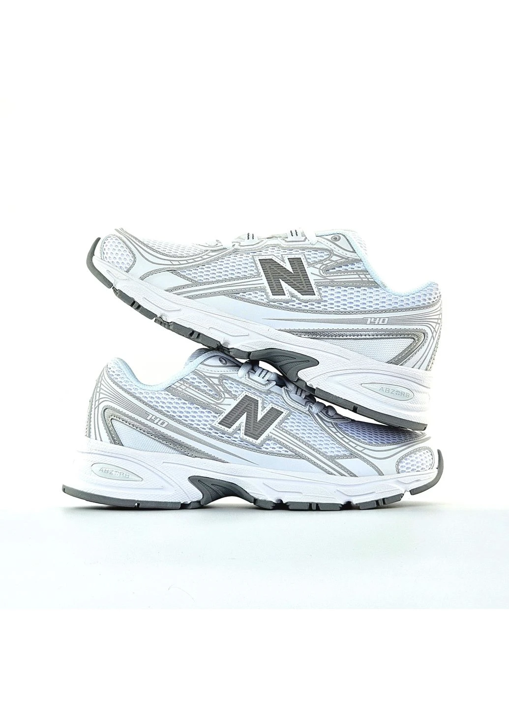 Білі Осінні кросівки чоловічі і жіночі new balance 740v2 white grey | нью беланс 740 білі No Brand