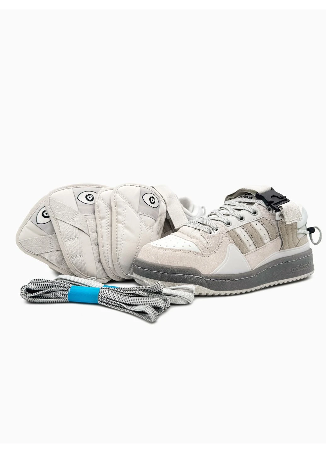 Сірі літні кросівки adidas forum low x bunny light grey адідас форум сірі No Brand