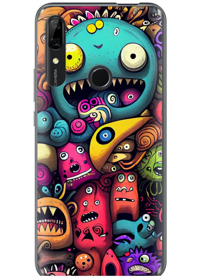 Силіконовий чохол 'Смішні монстри' для Endorphone Huawei Y9 Prime 2019 (372792833)