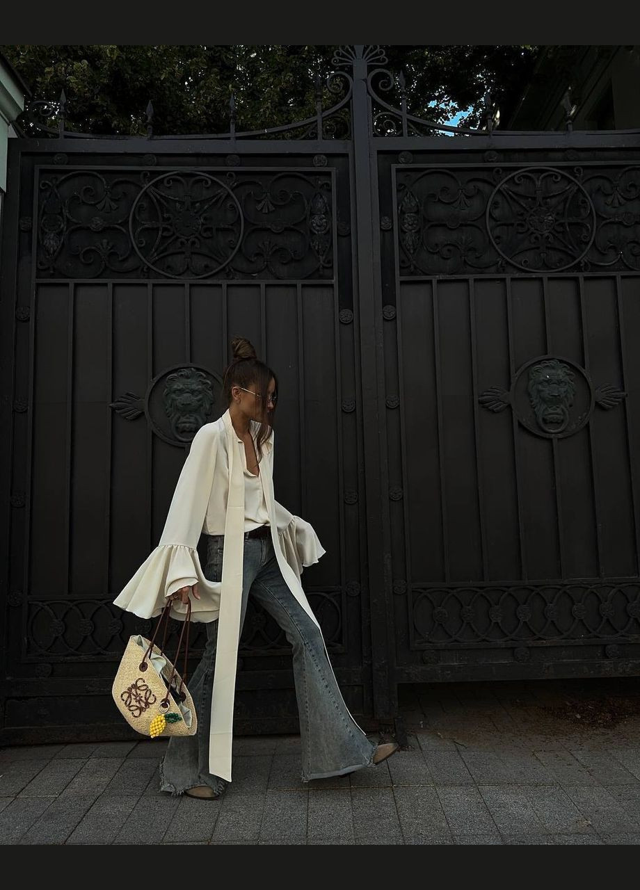 Молочная блузка женская No Brand