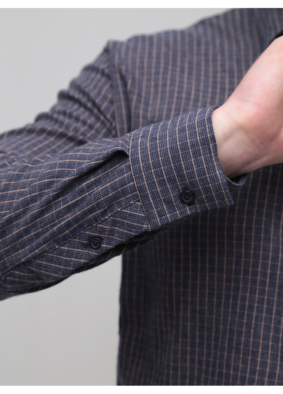 Коричневая повседневный рубашка в клетку Jean Piere